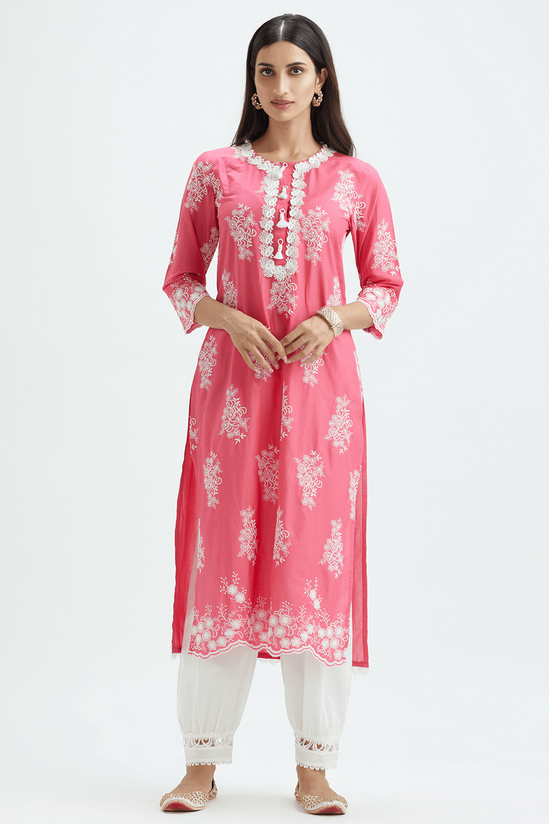 Perla Supima Cotton Pink Kurta set