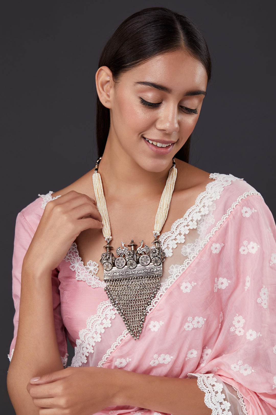 Pure Silver Rane Long Necklace