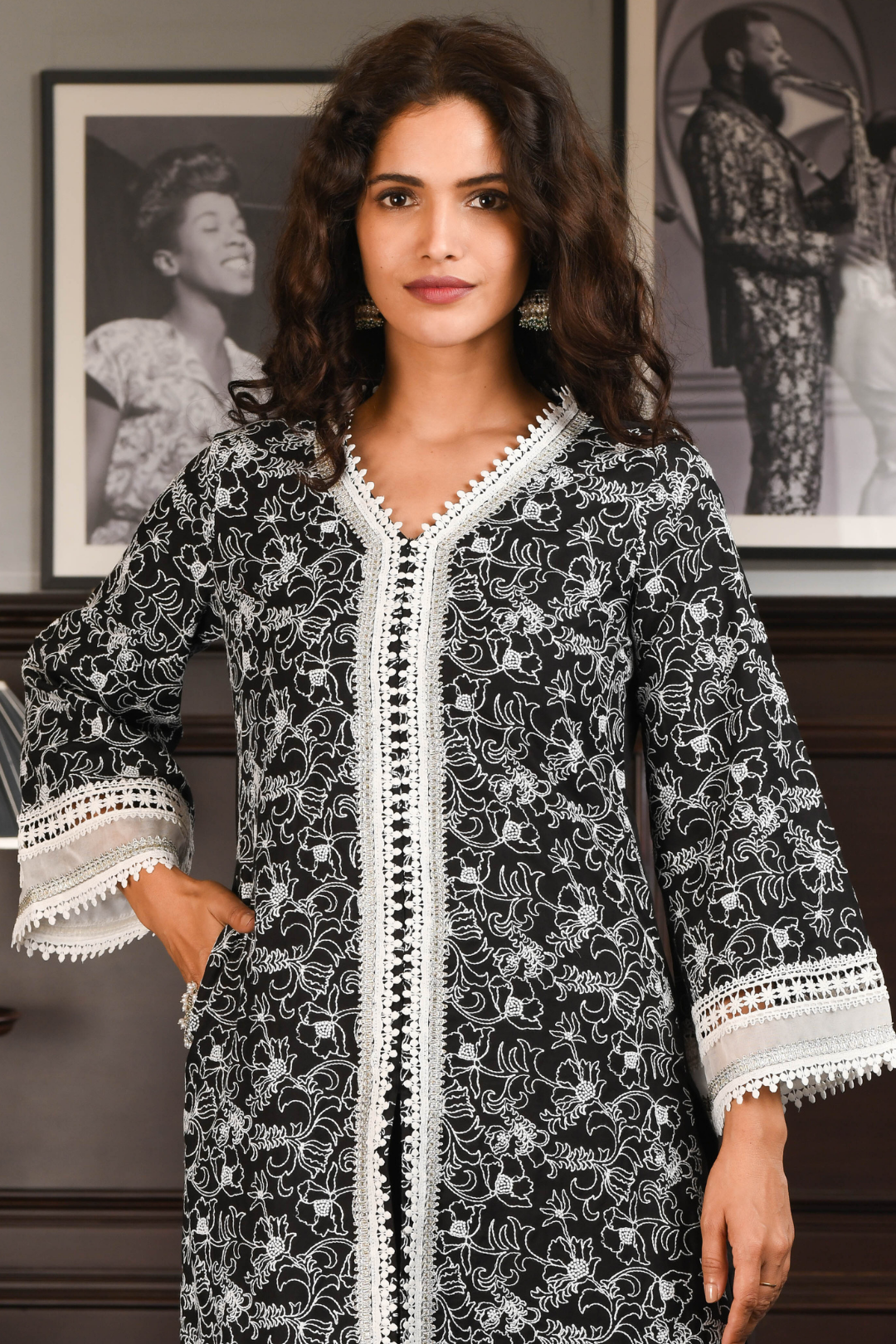 PIMA SATIN RAFA KURTA