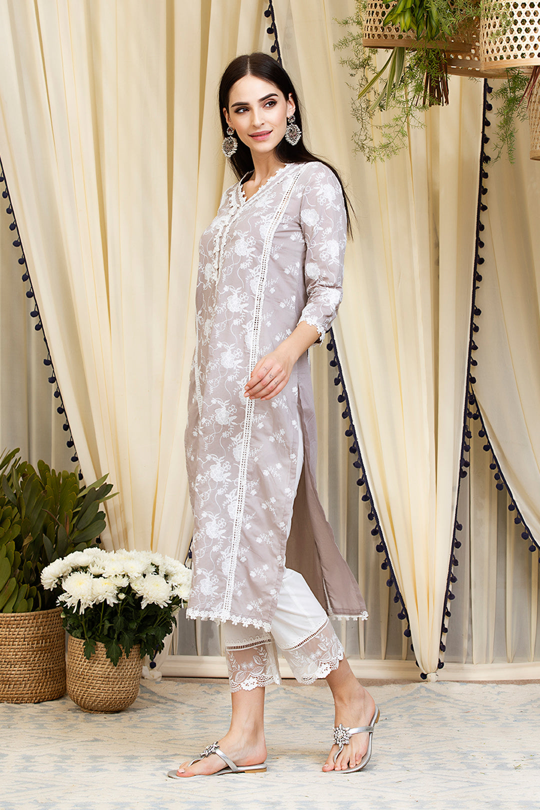 Mulmul Supima Cotton Rosetta Kurta