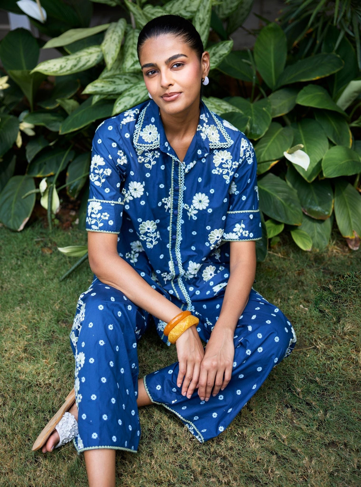 Aamrai Supima Cotton Navy Co-ord Set
