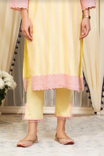 Mulmul Supima Cotton Slit pyajama