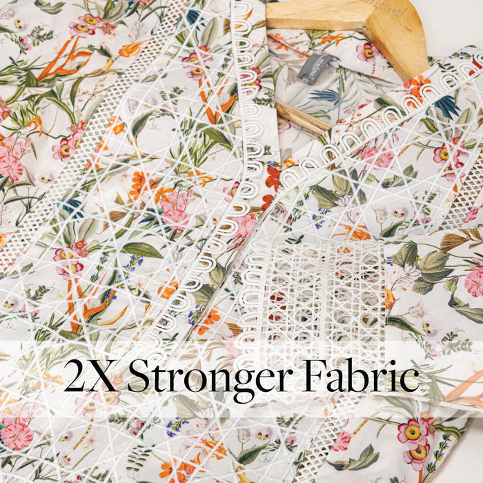 Mulmul Supima Cotton Stassie White Kurta