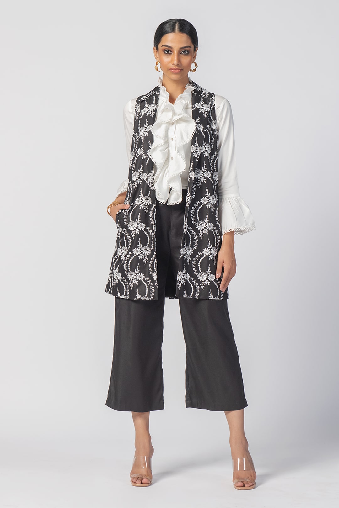 Mulmul Wool Tiare Black Jacket