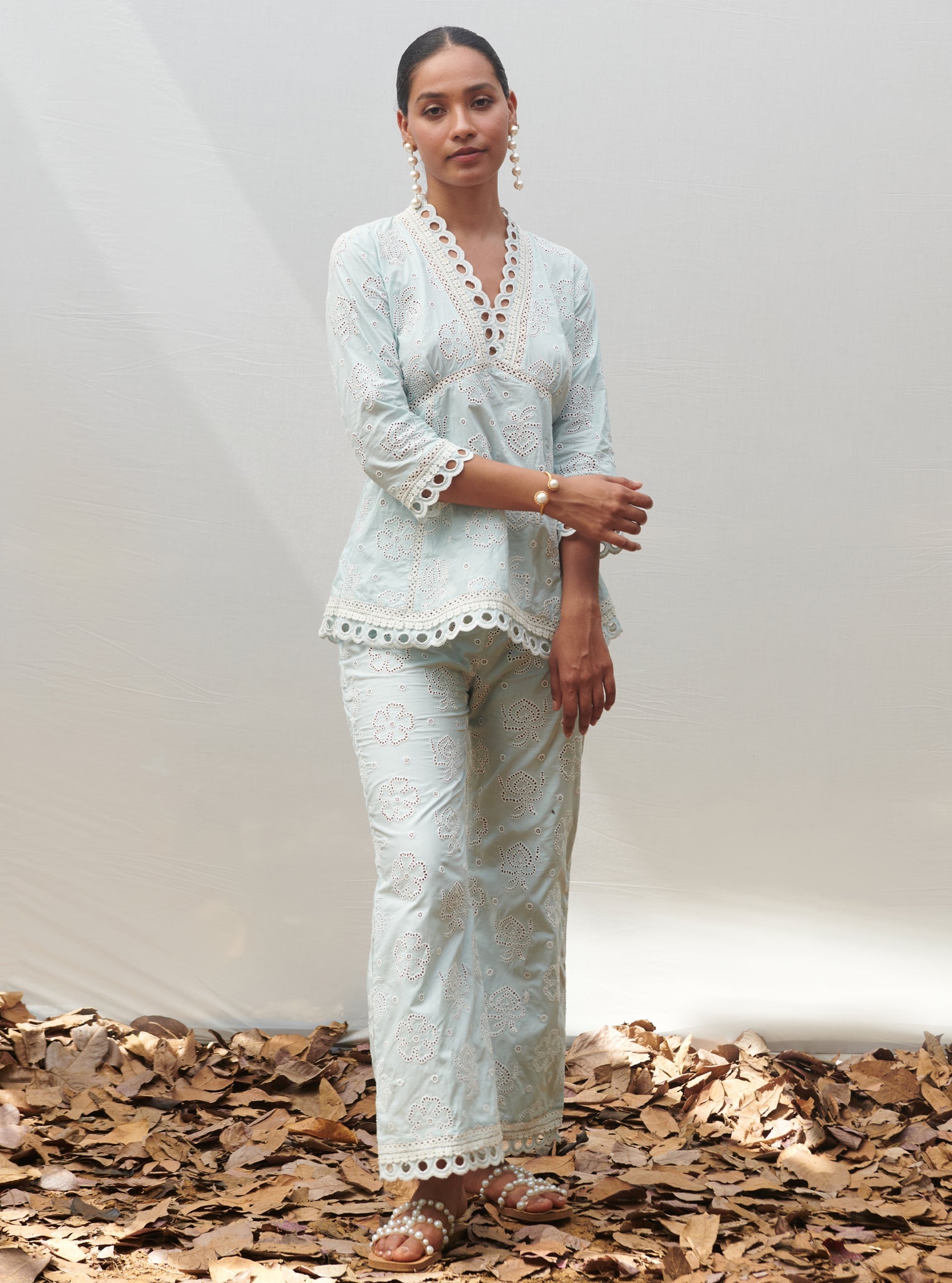 Torenia Cotton Blue Co-ord Set