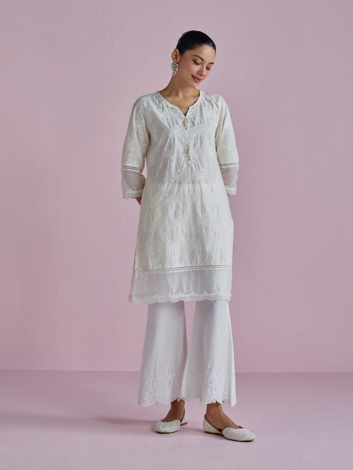 Emmie Supima Cotton Off White Kurta Set