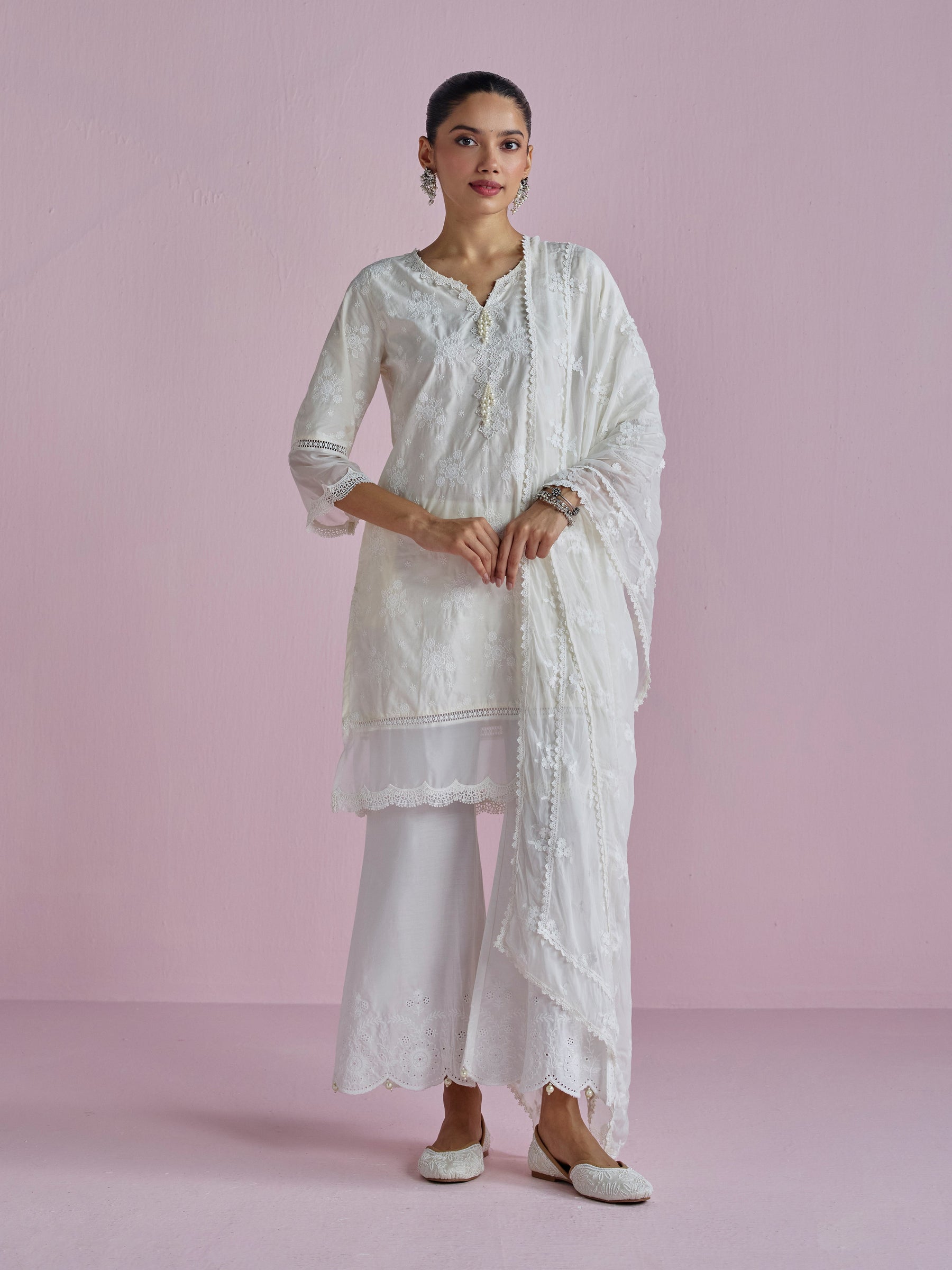 Emmie Supima Cotton Off White Kurta Set