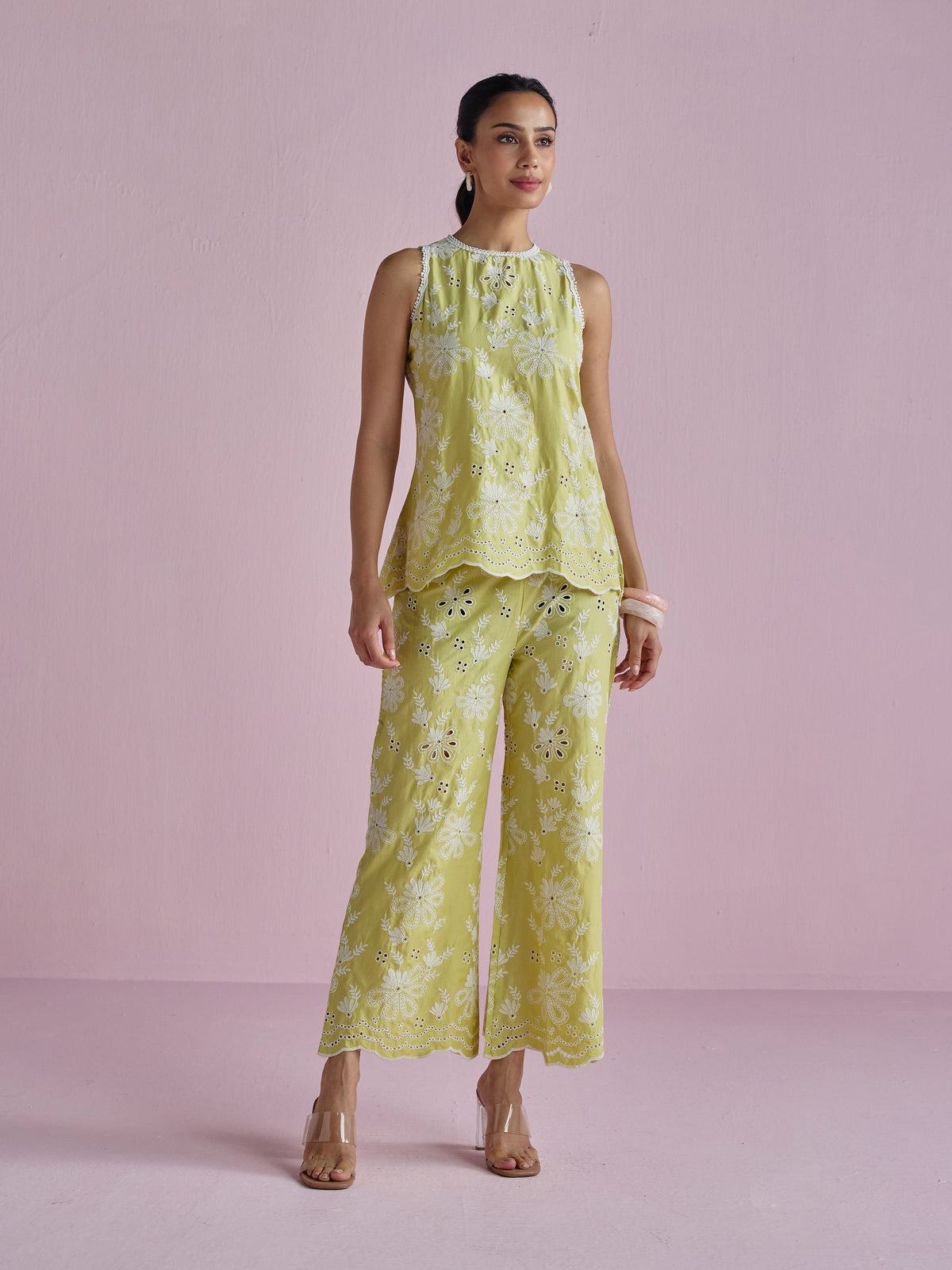 Neve Supima Cotton Lime Co-ord Set