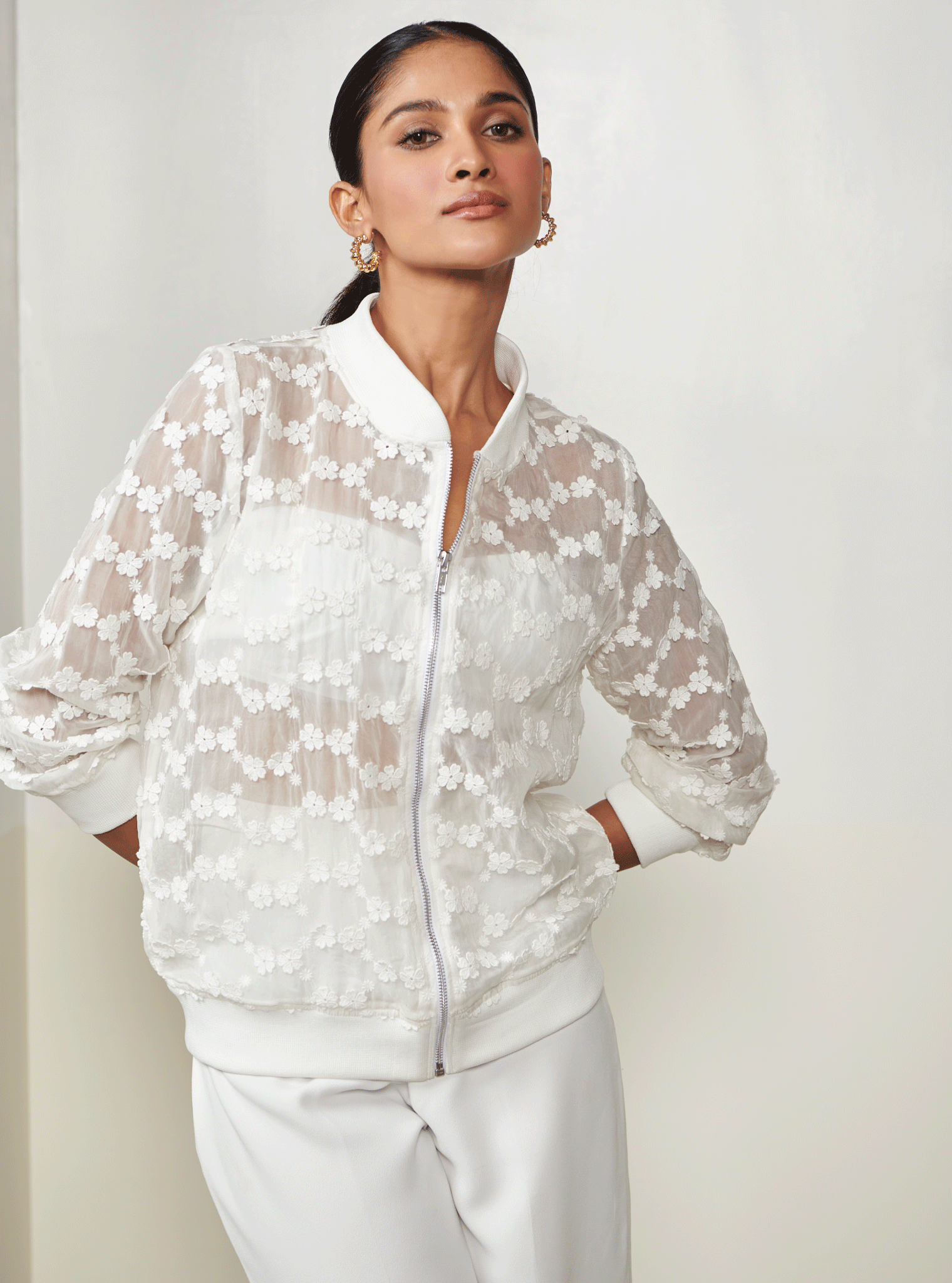 Mulmul Supima Cotton Nix White Jacket