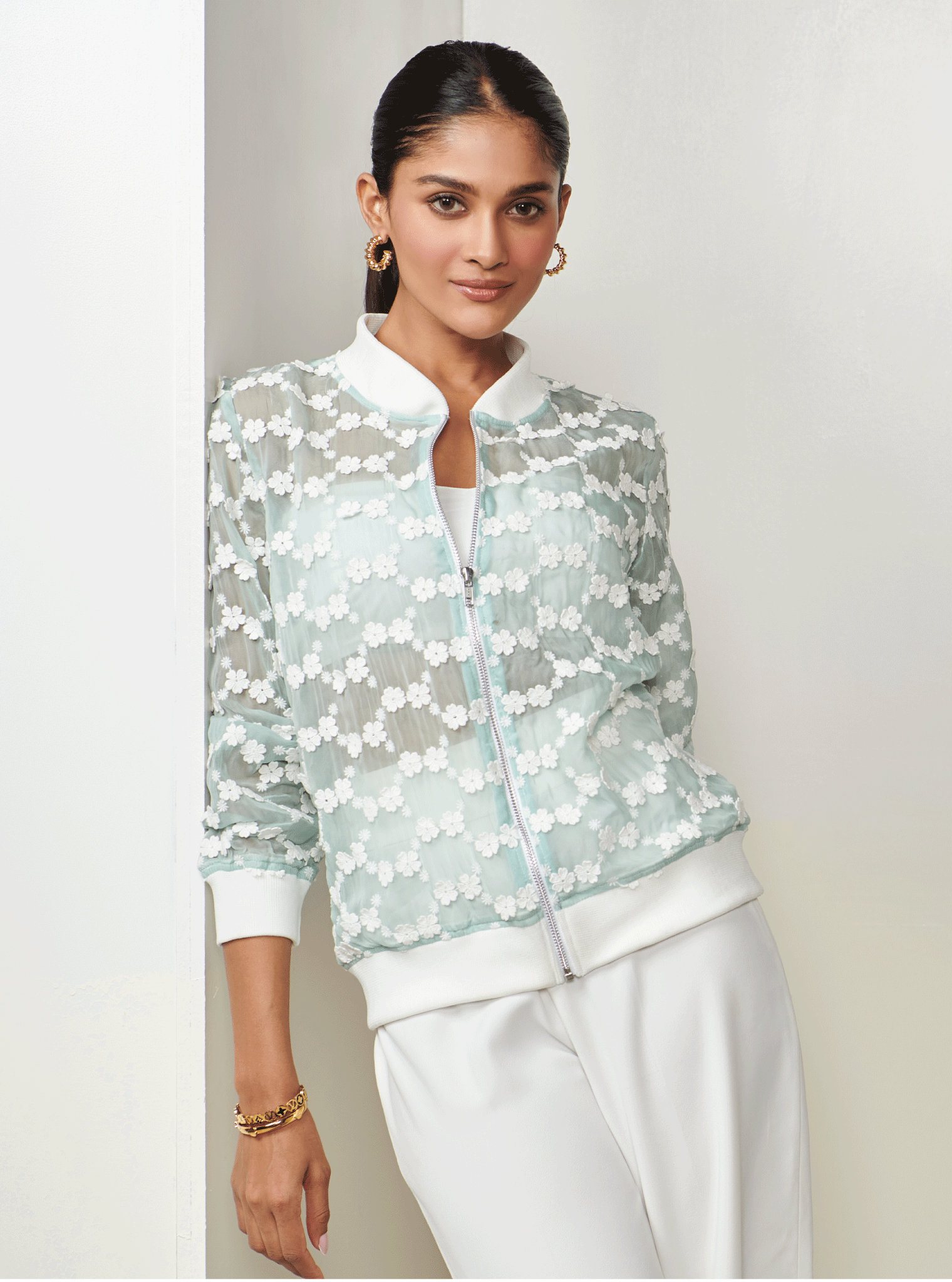 Mulmul Supima Cotton Nix Blue Jacket