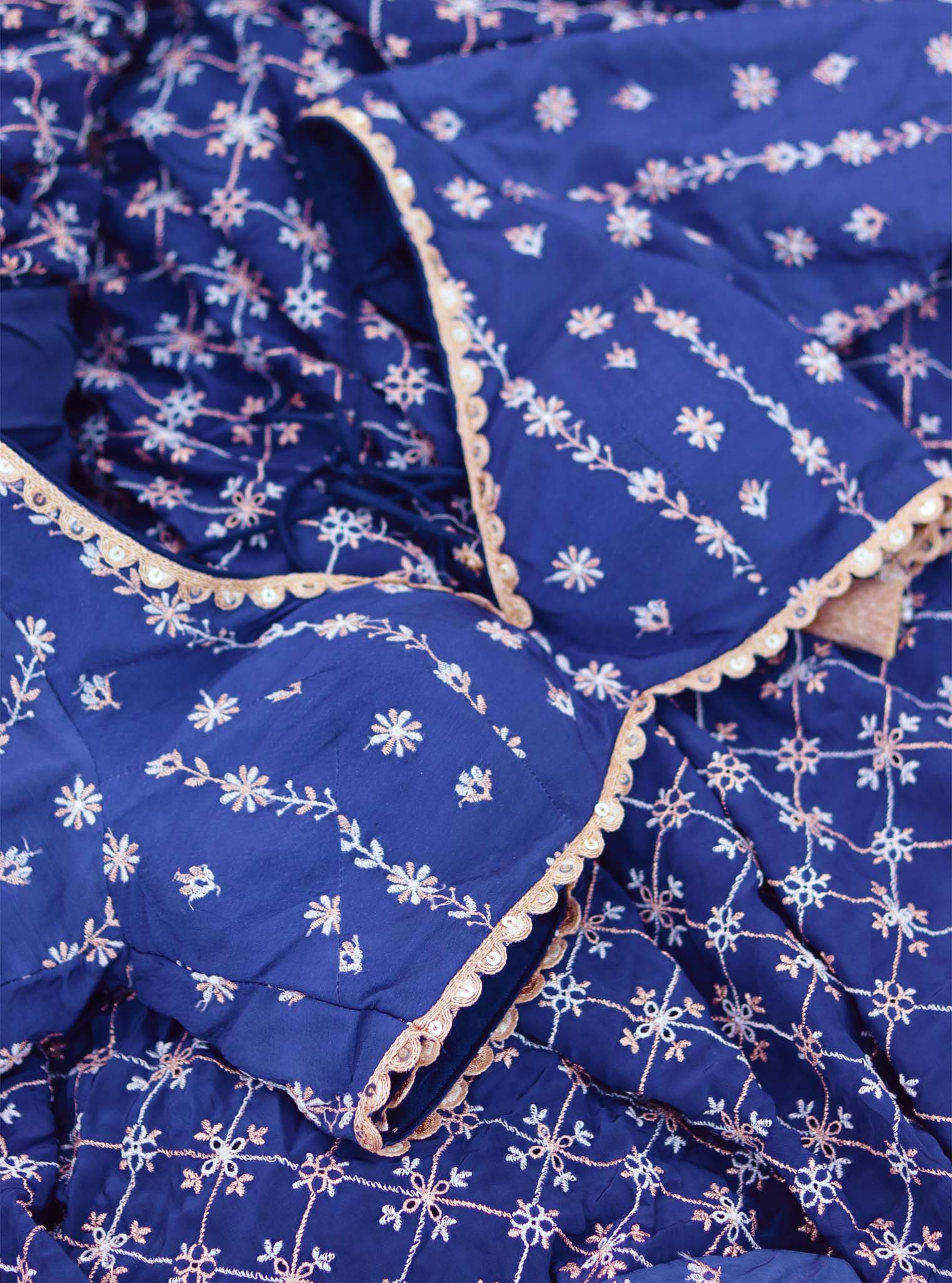 Banni Crepe Navy Saree