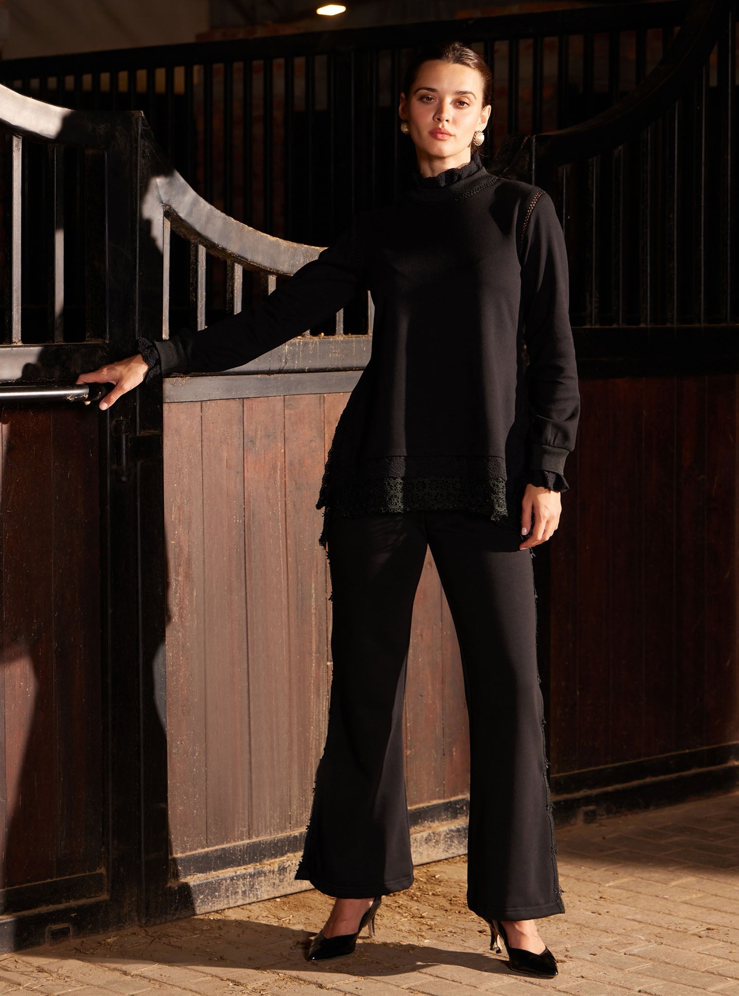 Mulmul Spacer Meleta Black Pant