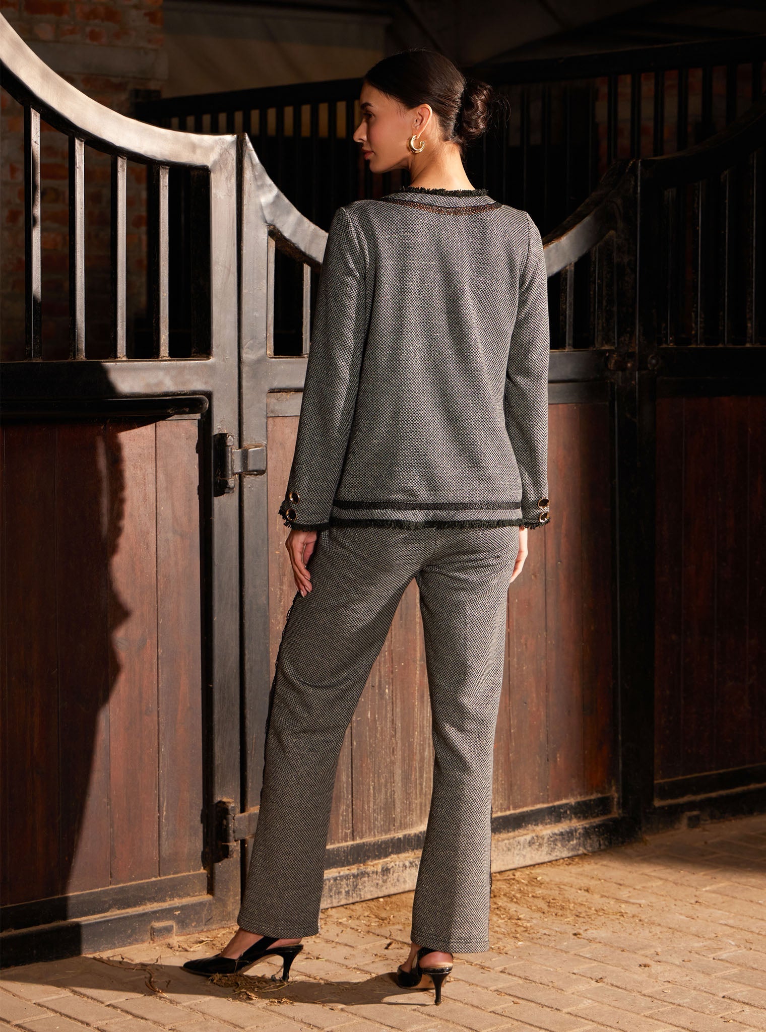 Tansy Lurex Net Black Co-ord Set