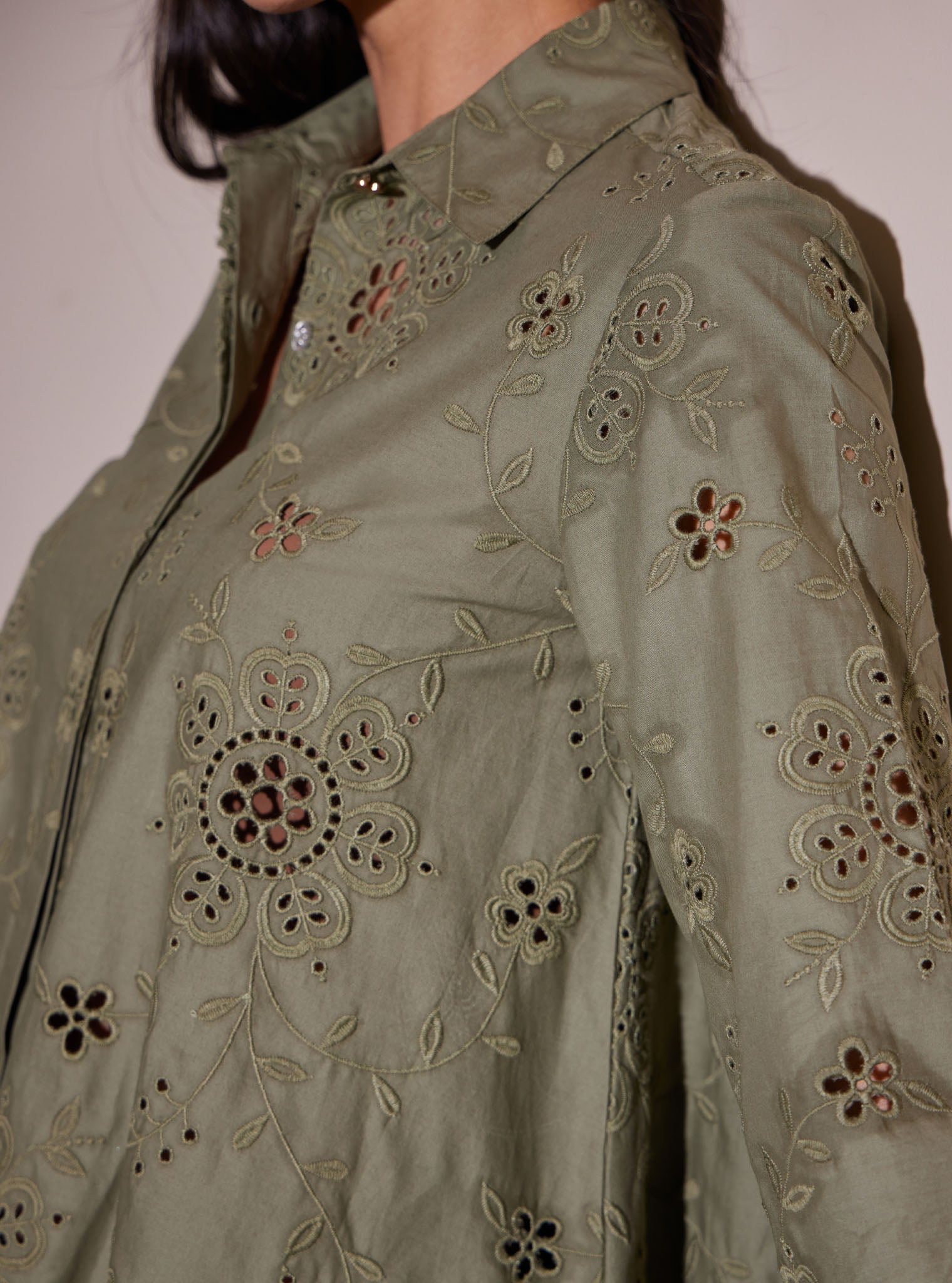 Ora Supima Cotton Olive Shirt