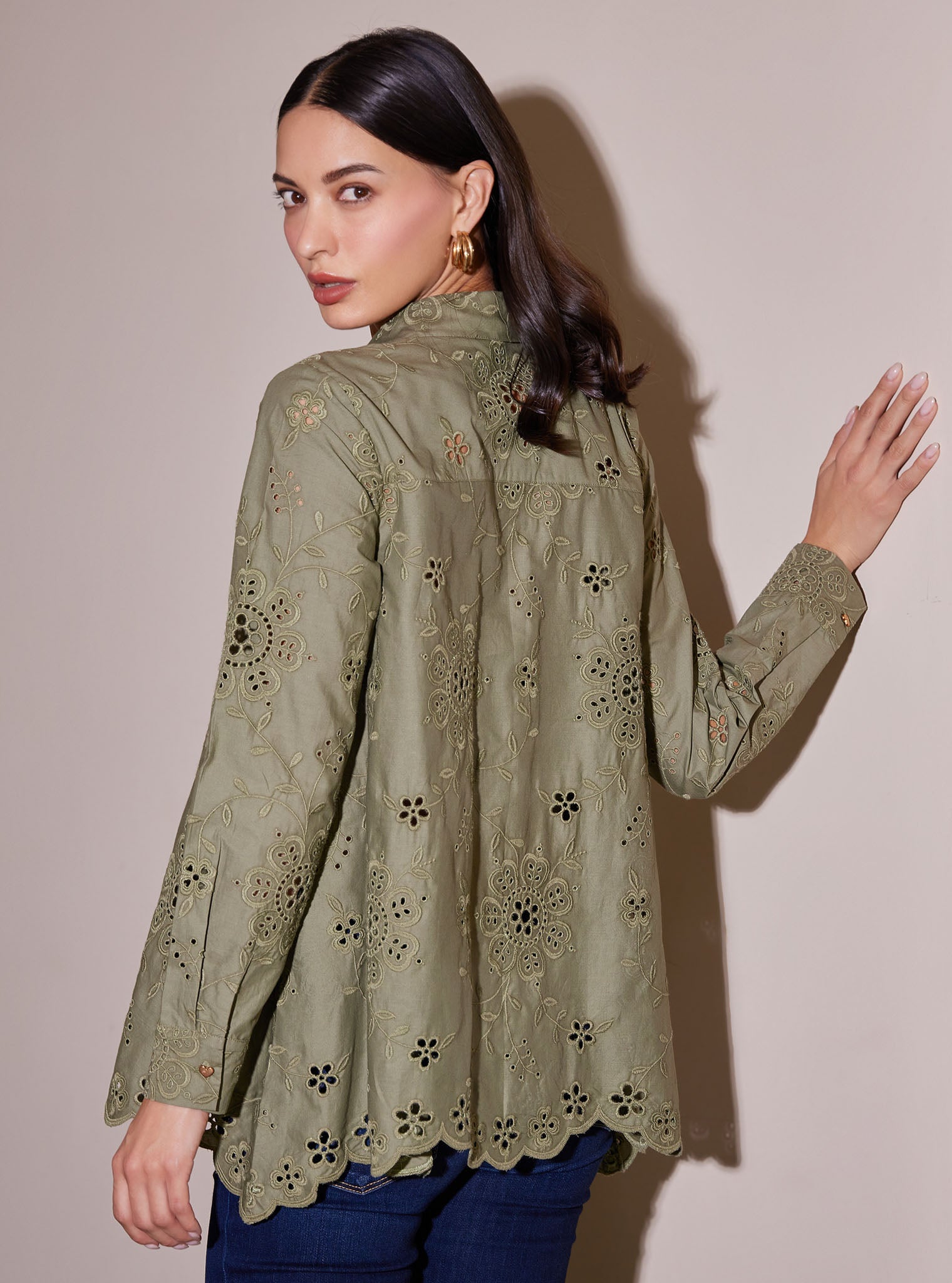 Ora Supima Cotton Olive Shirt