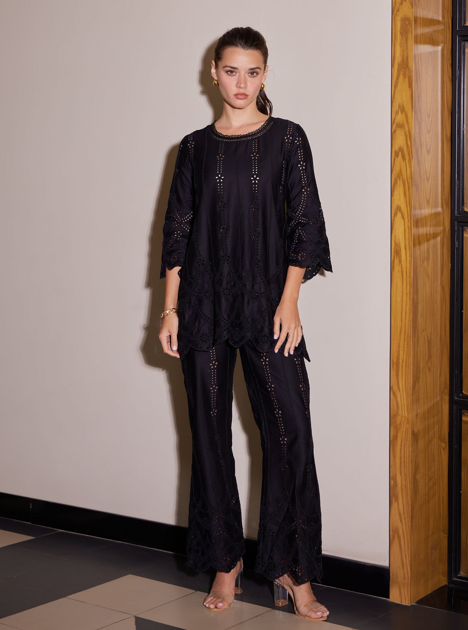 Mulmul Pima Athena Black Pant