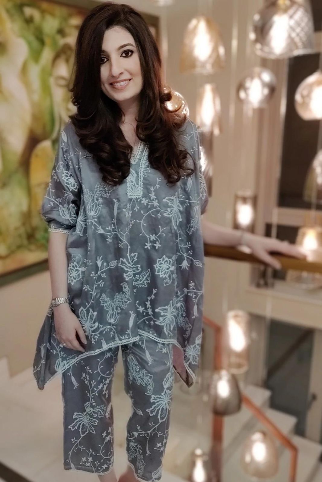 Lonain Cupro Grey Co-Ord Set