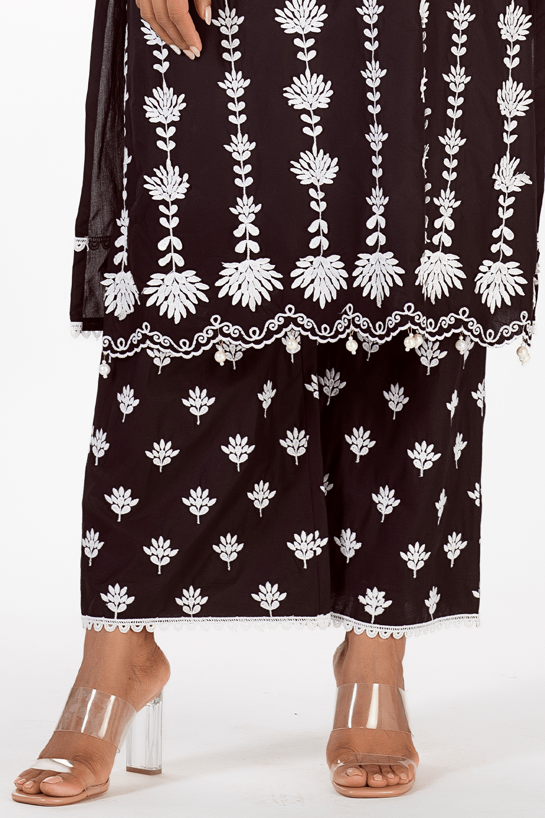 Mulmul Supima Cotton Zaira Black Kurta