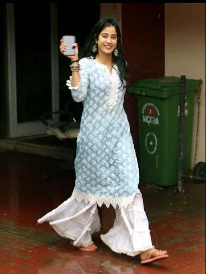 Holly Kurta Light Blue and Multi Lace pyajamas