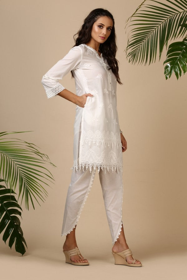 Aster Kurta White
