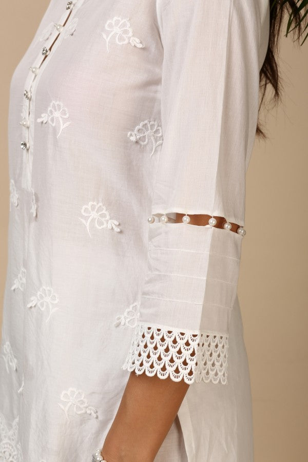 Aster Kurta White