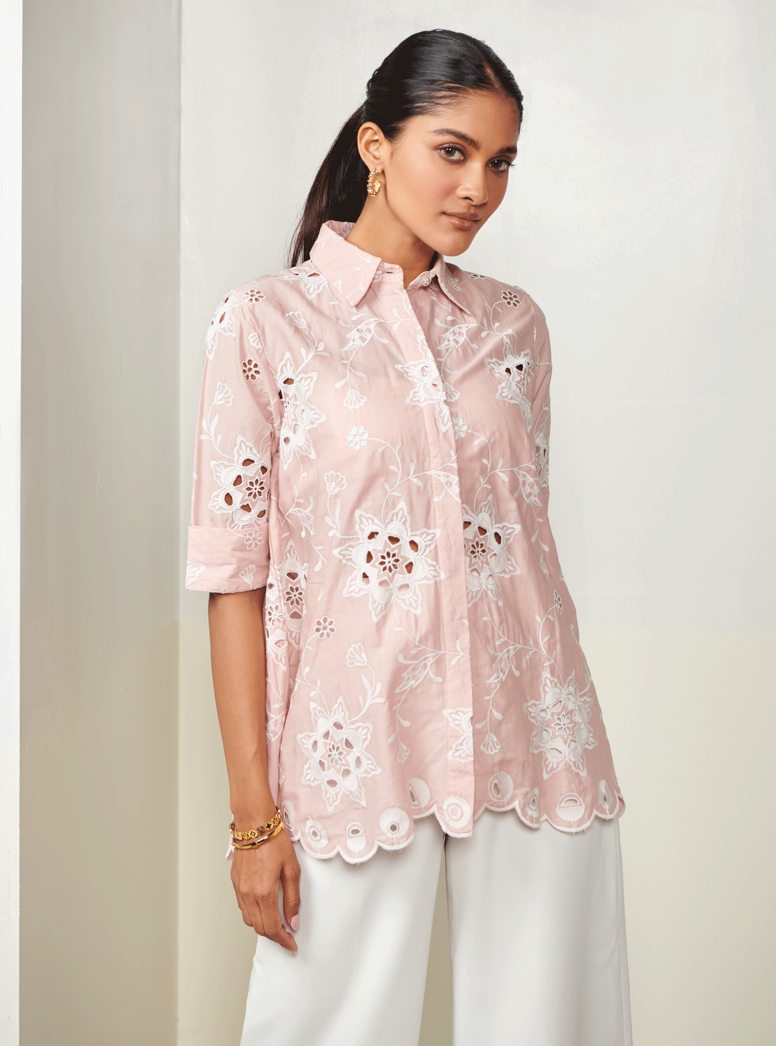 Eve Iconic Supima Cotton Pink Shirt