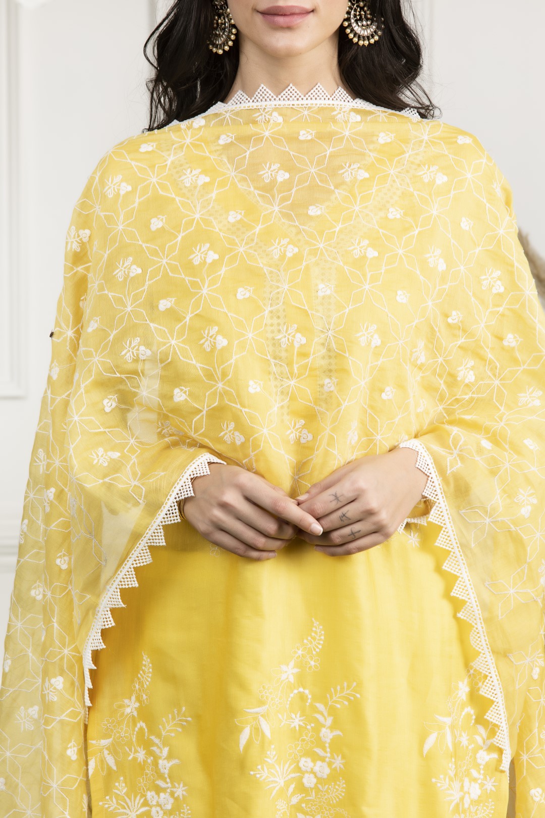 Morning Glory Organza Slim Kurta Set