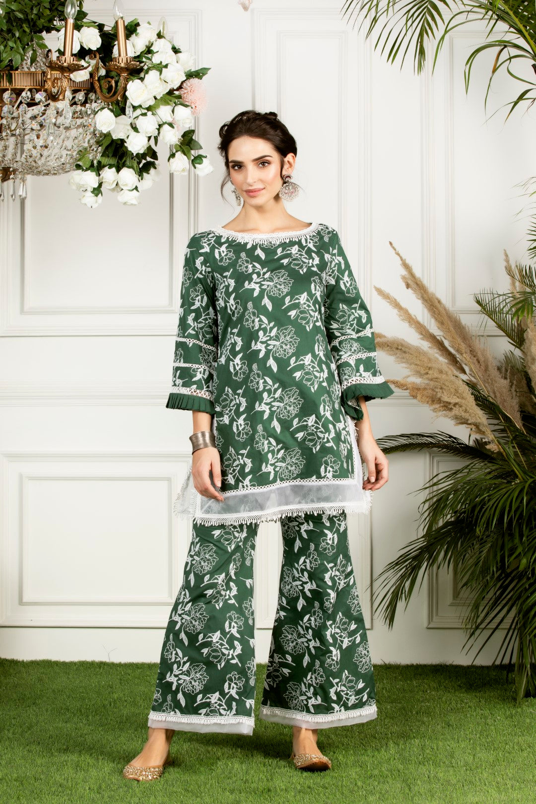 Mulmul Supima Cotton Hydrangea Kurta