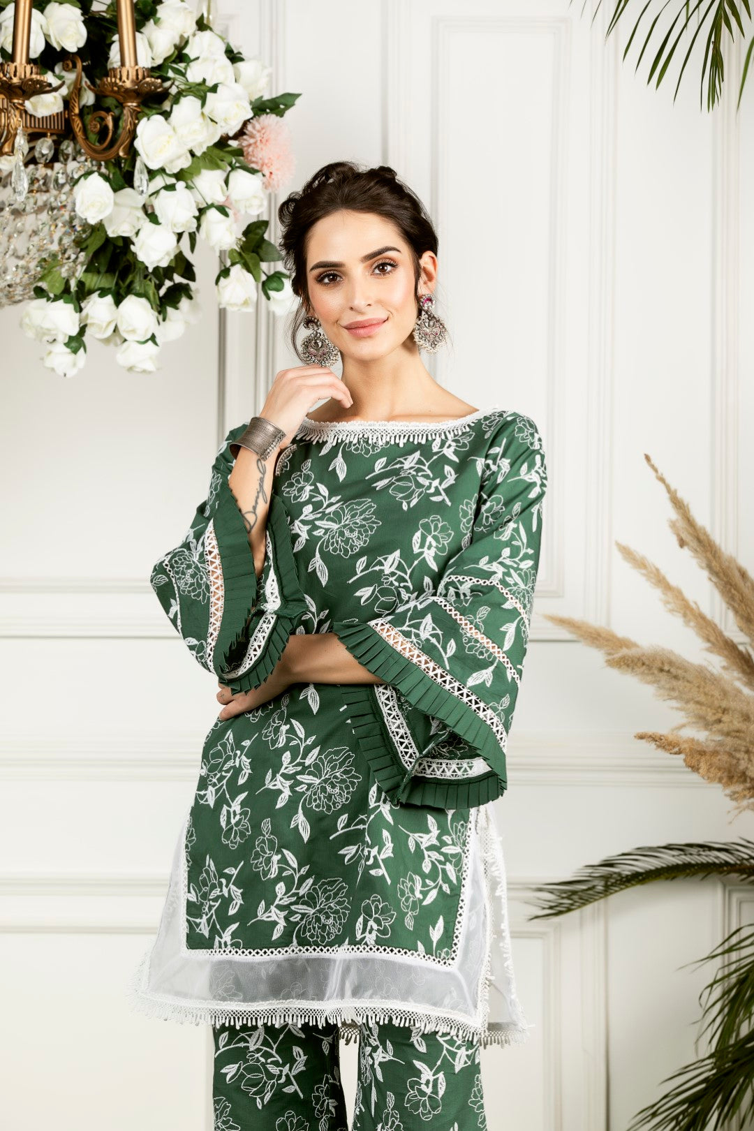 Mulmul Supima Cotton Hydrangea Kurta