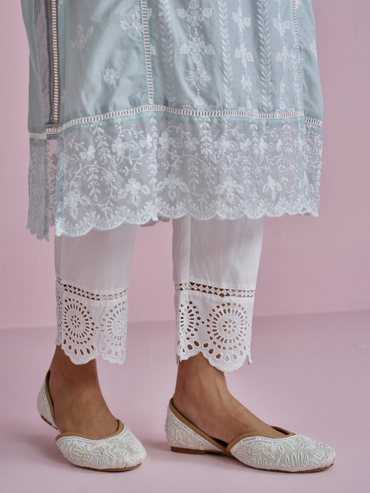 Arpina Supima Cotton Light Blue Kurta Set