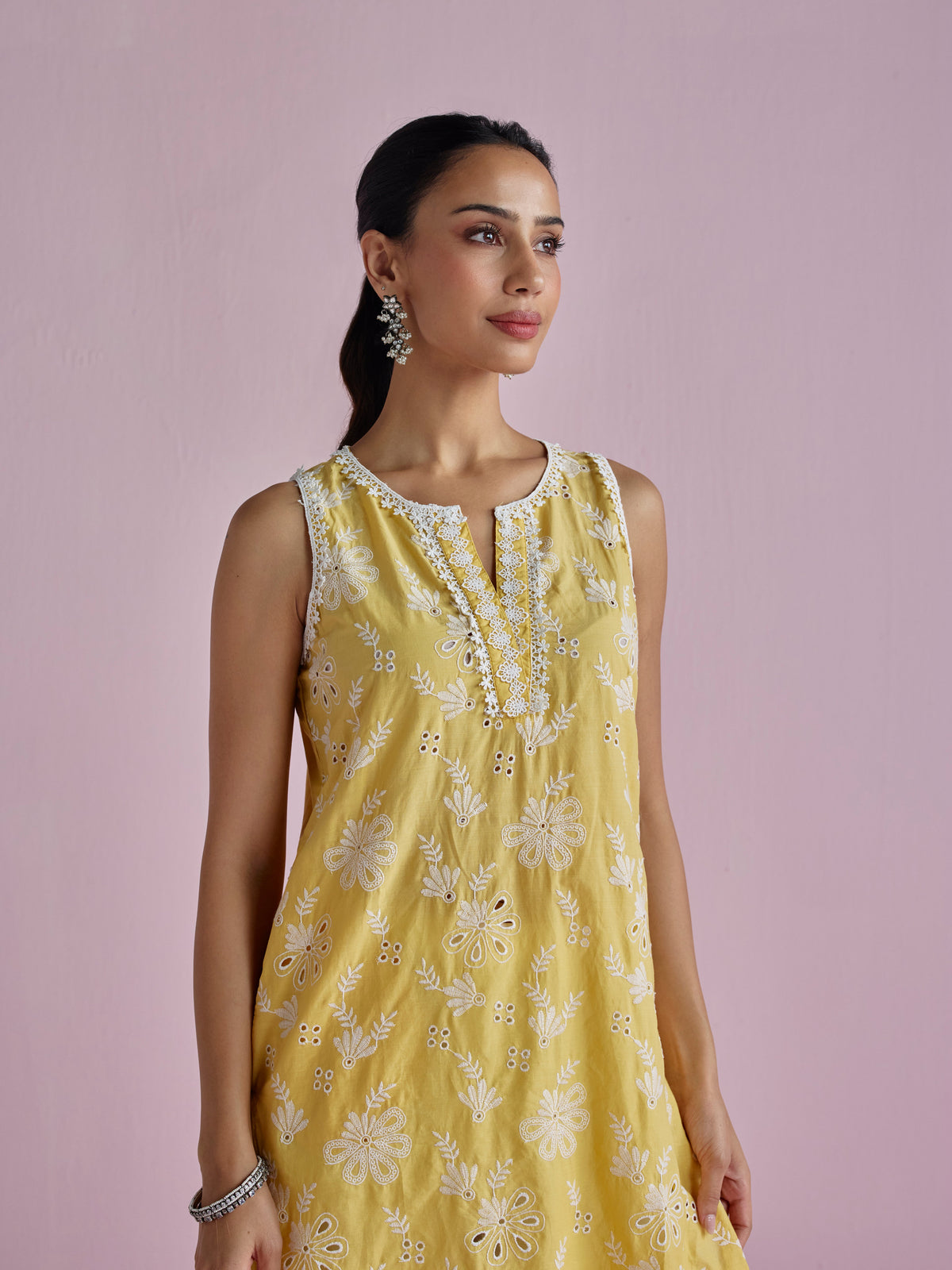 Neel Supima Cotton Yellow Kurta Set