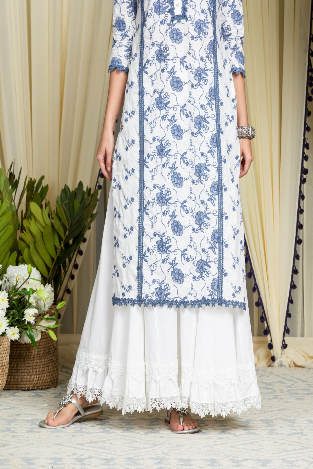 Rosetta Supima Cotton Kurta with Sharara Set