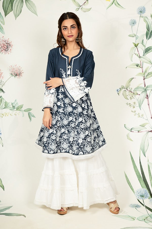 Primrose Kurta Navy Blue