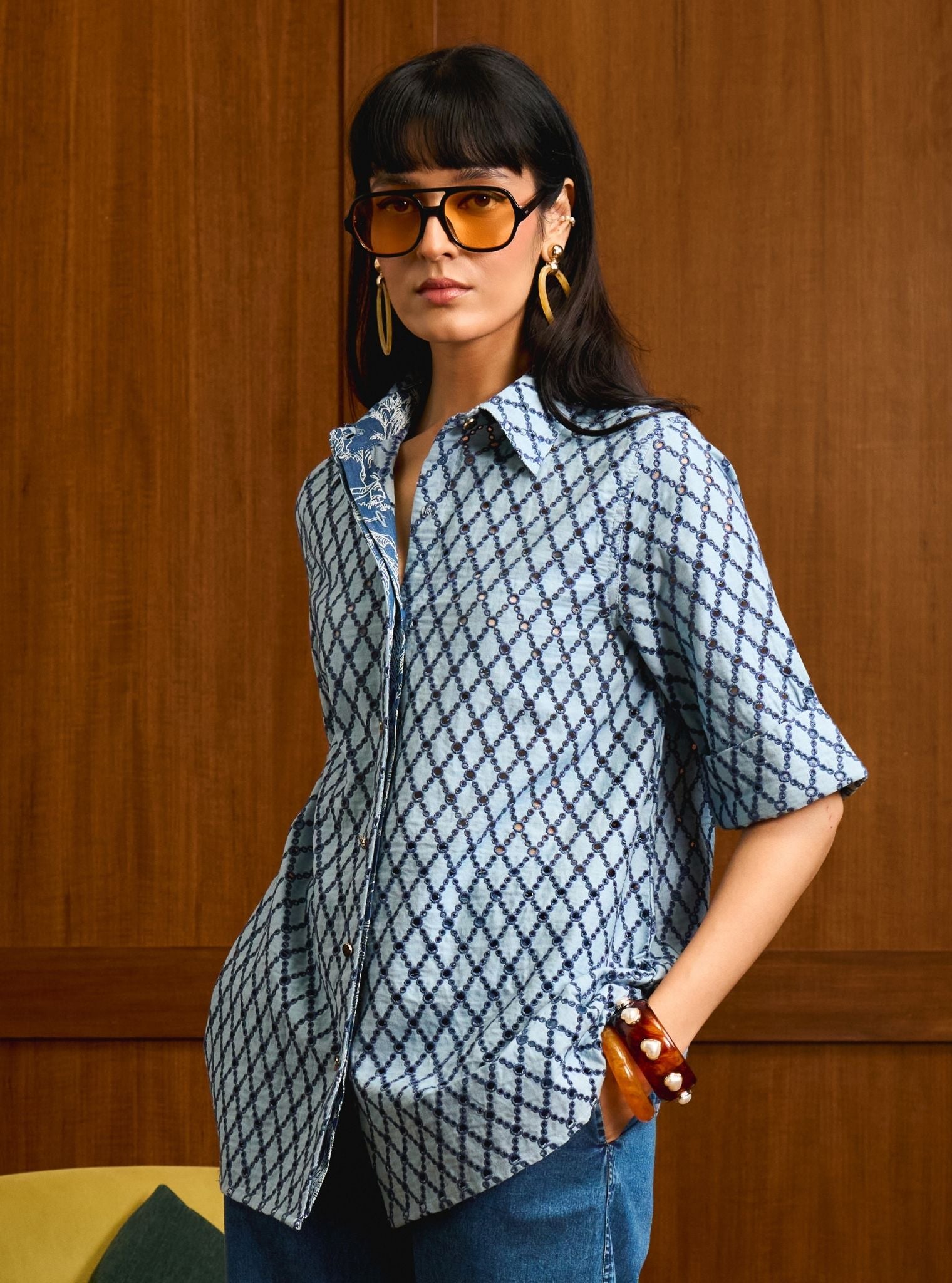 Tiri Denim Navy Shirt