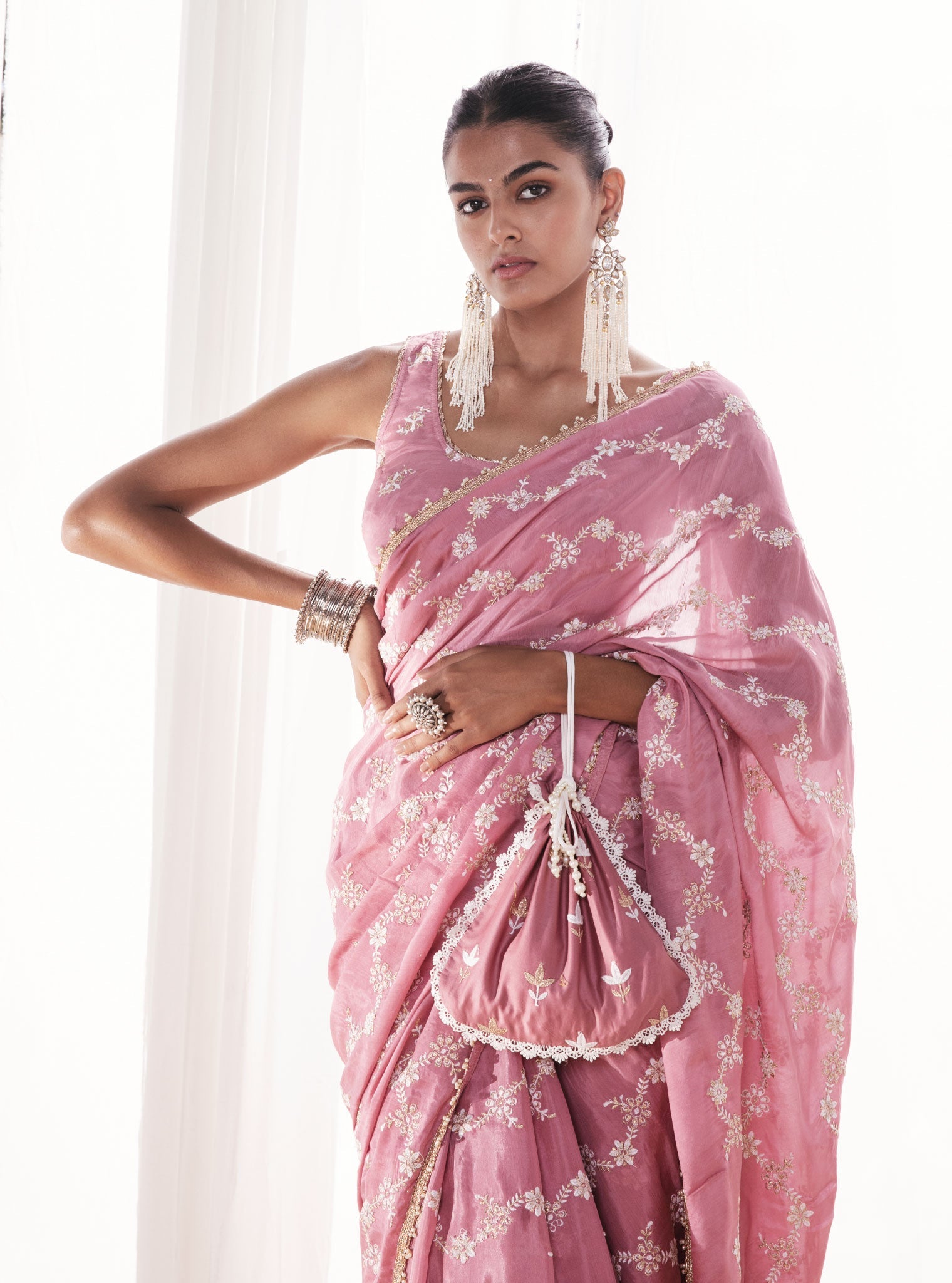 Pelling Japanese Silk Mauve Saree
