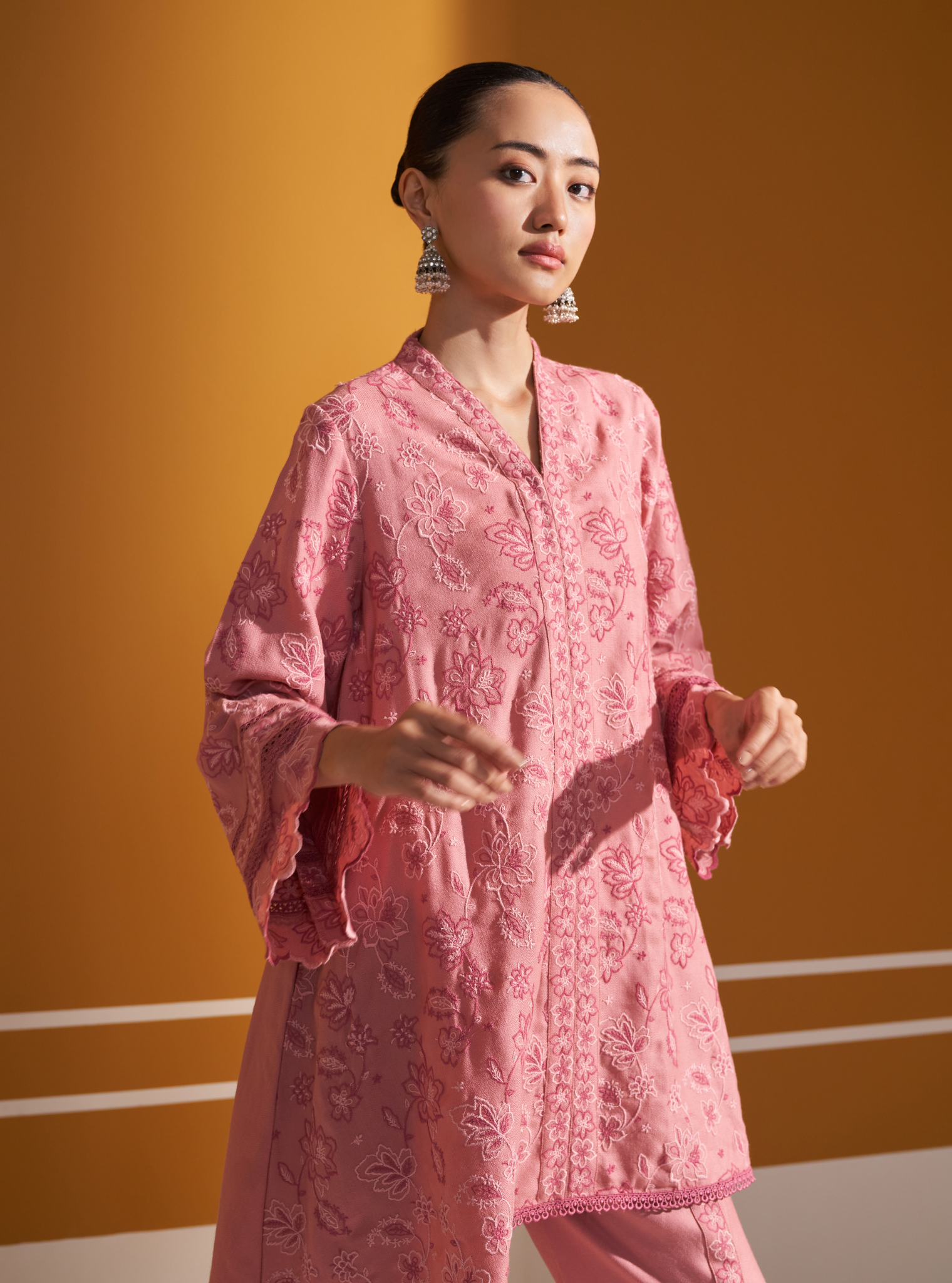 Ellis Wool Pink Kurta Set