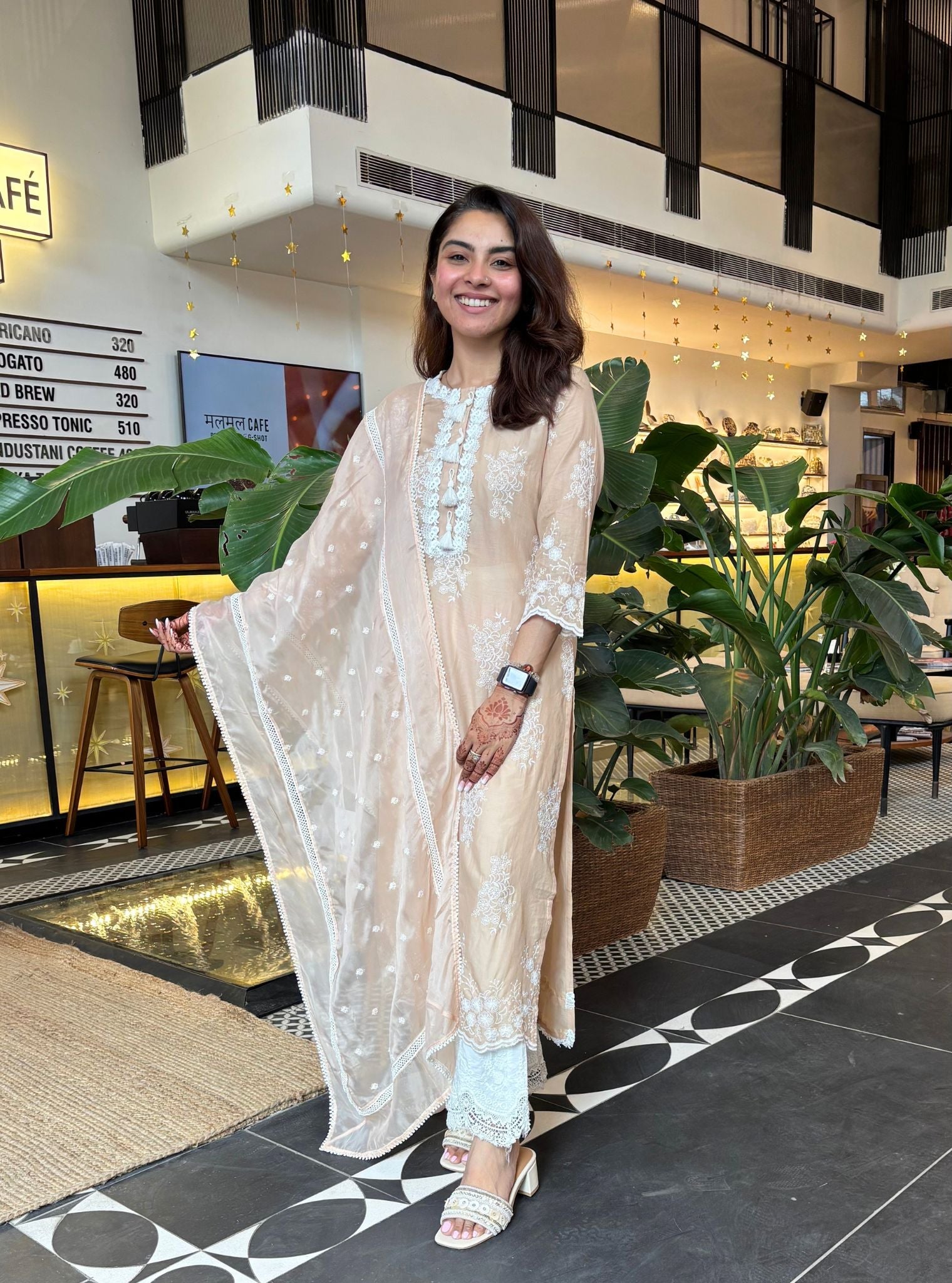 Perla Supima Cotton Beige Kurta Set
