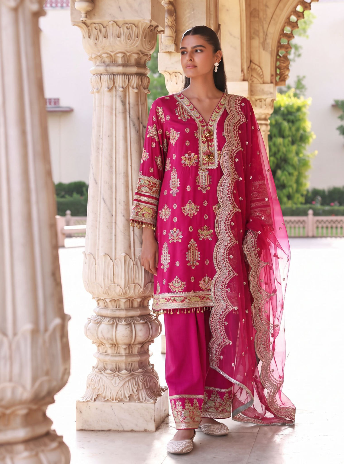 Noreya Lawn Fuschia Kurta set