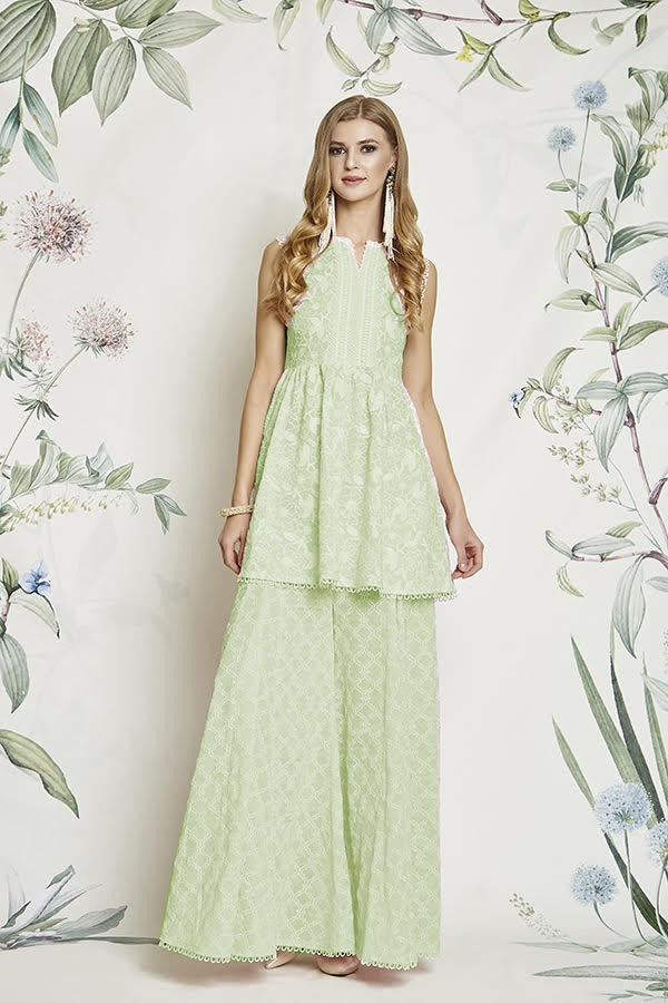 Embroidered Sharara (GREEN)