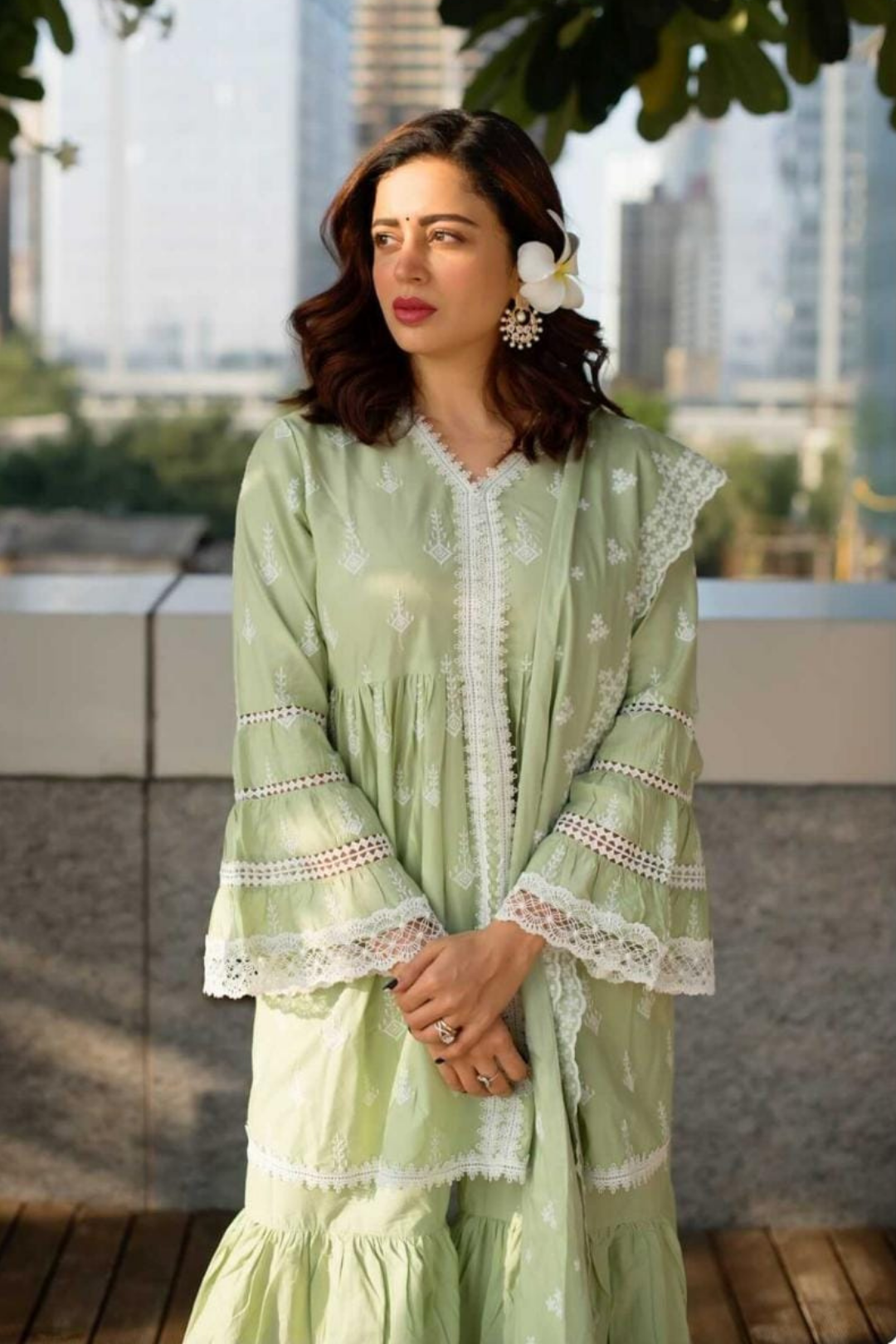 Mulmul Cotton ALAIA Kurta With ALAIA GARARA