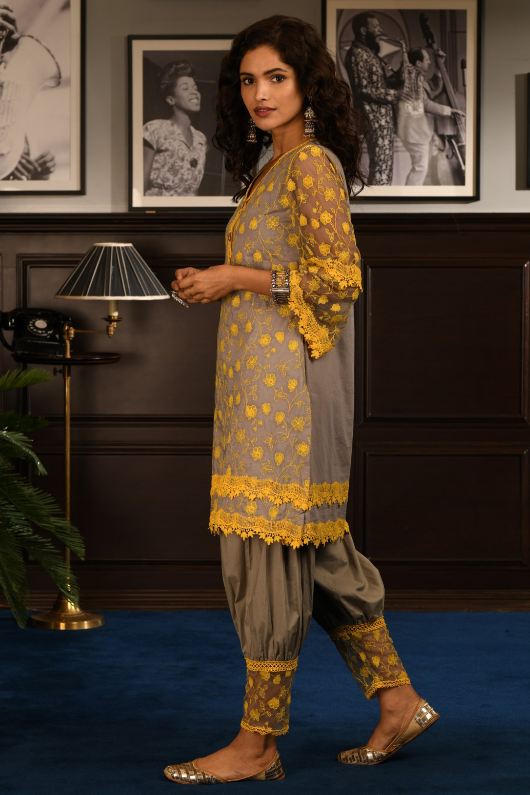 Mulmul Cotton ALEEZA Kurta With ALEEZA pyajama