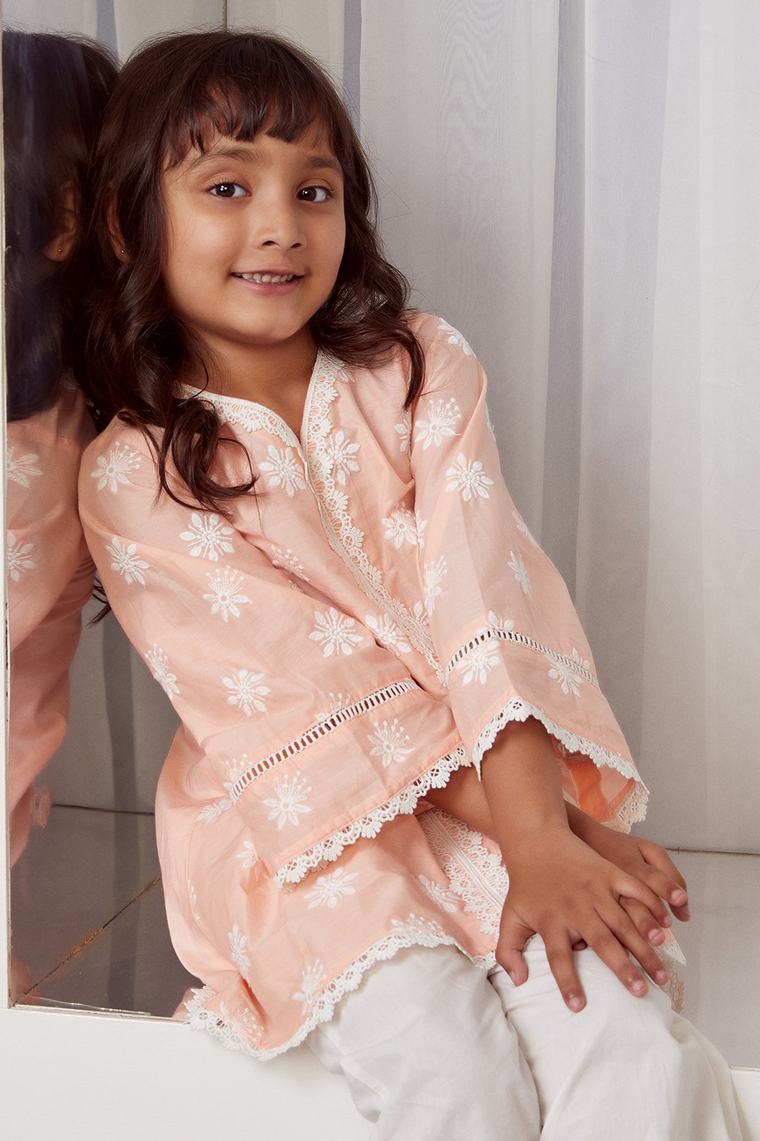 Mulmul Cotton BLOOM Kurta With BLOOM pyajama