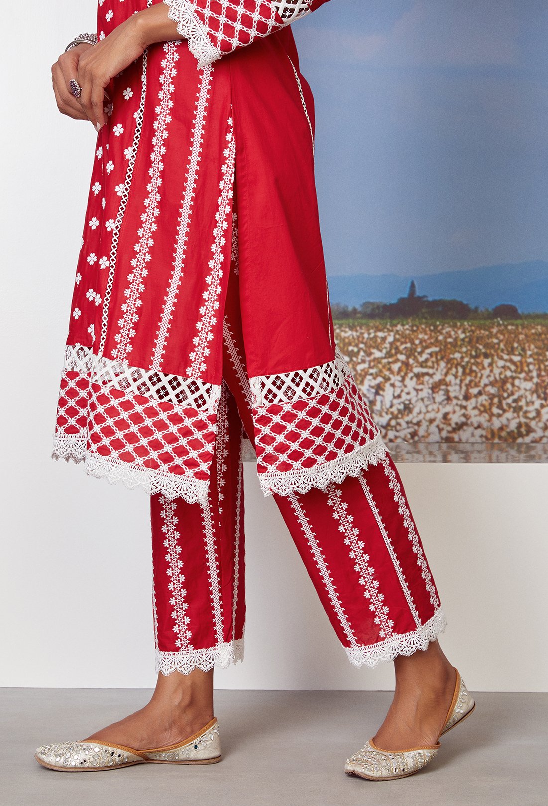 Mulmul Cotton Daydream Kurta With Daydream pyajama