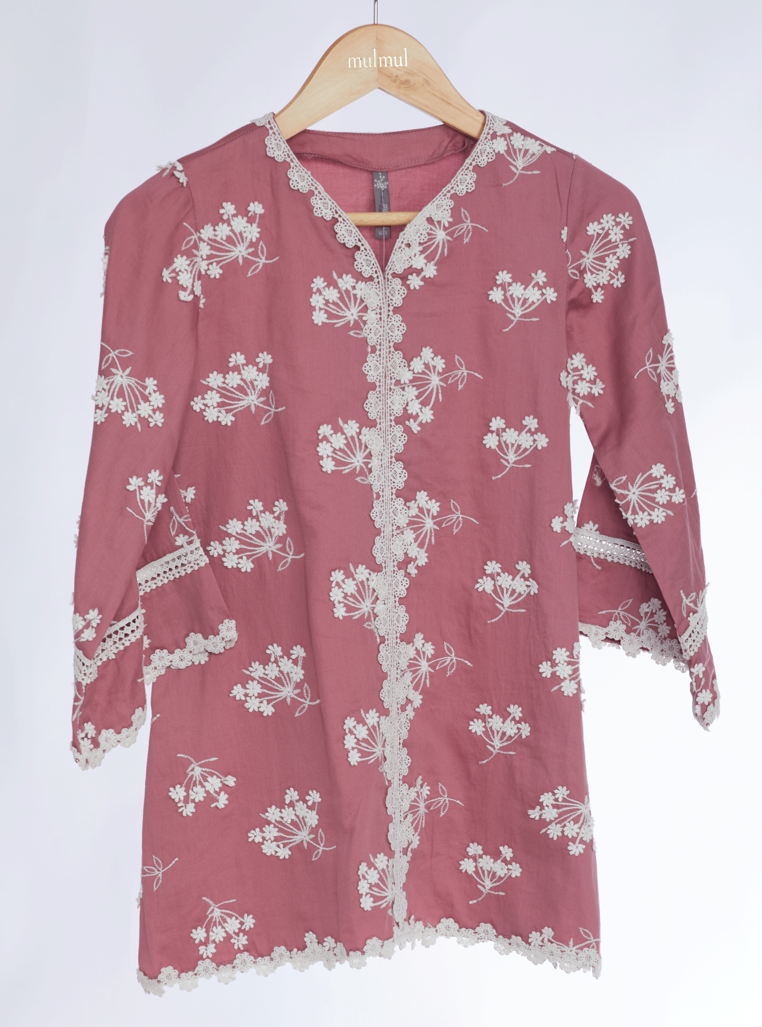 Mulmul Pima Ife Mauve Kurta With Ife Mauve Pant