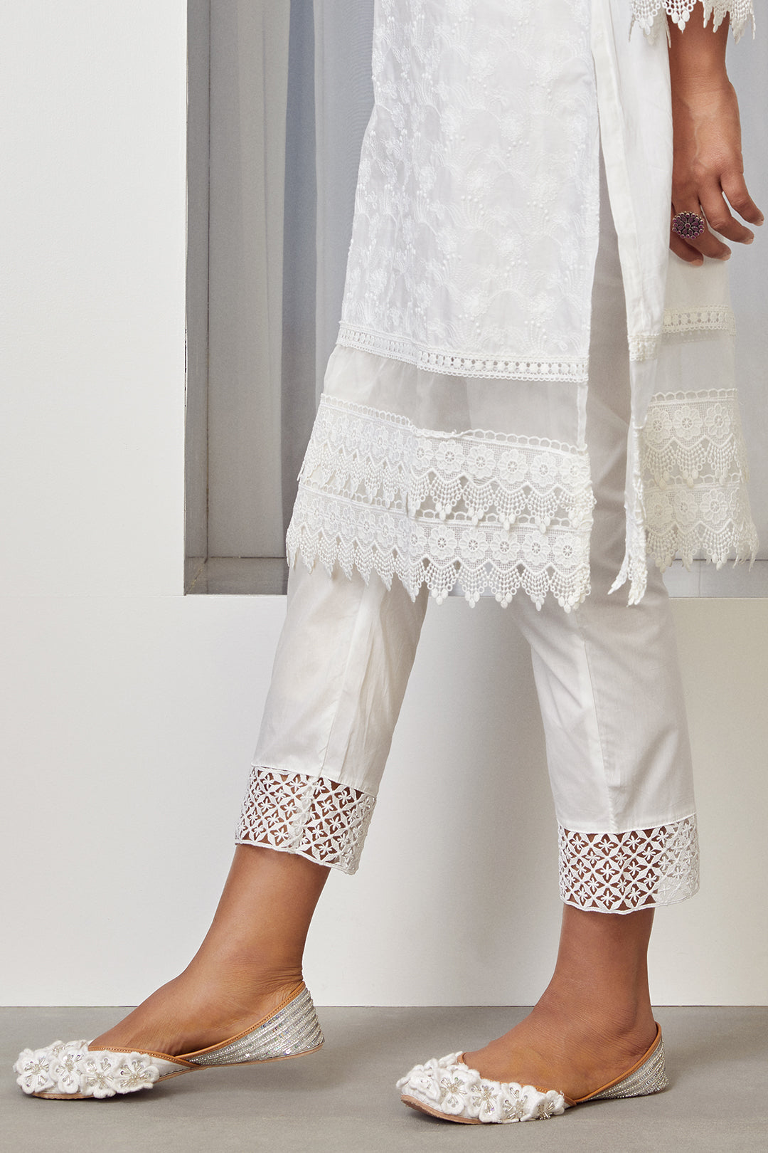 Ivy white kurta