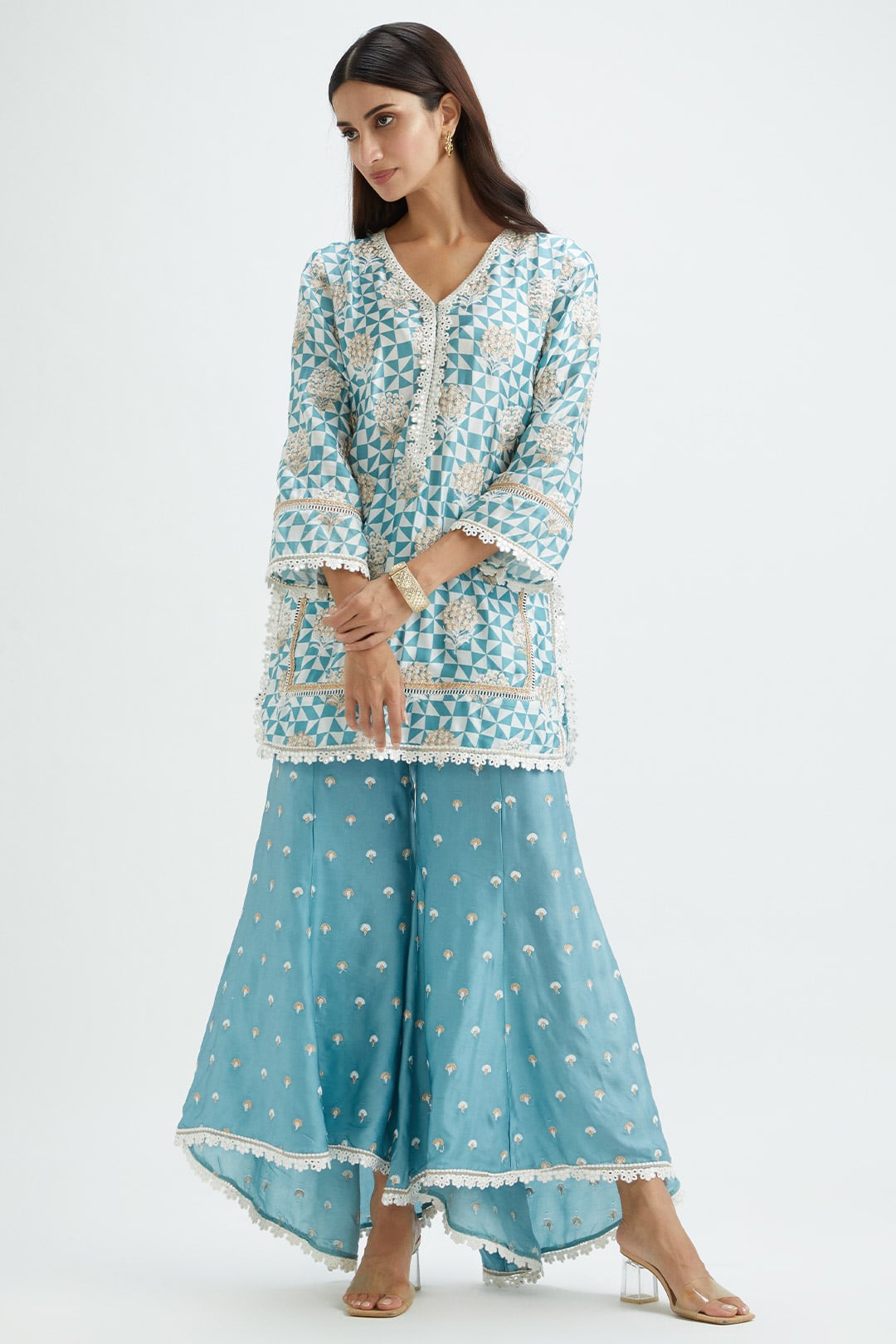 Leyton Teal Kurta