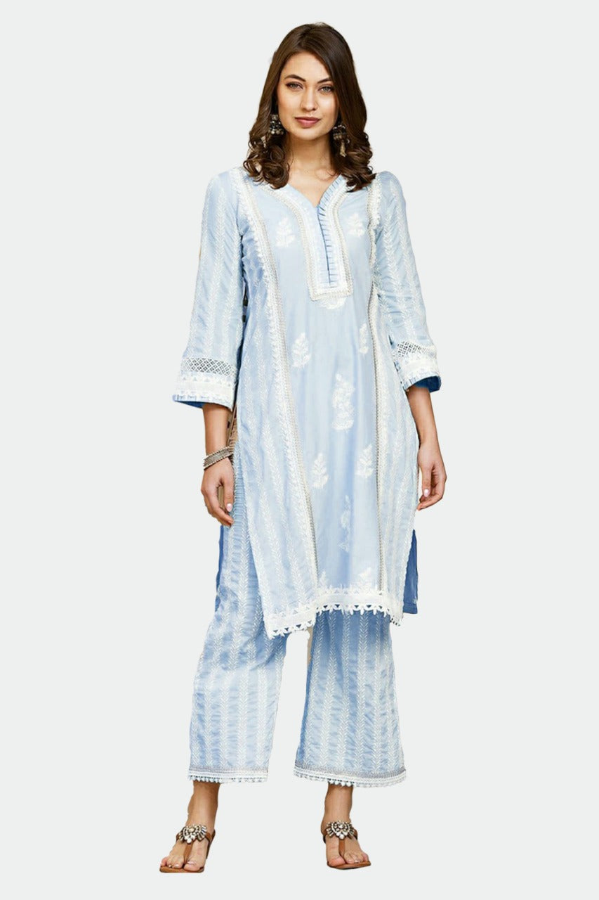 Mulmul cotton AMELIA KURTA With AMELIA PANT