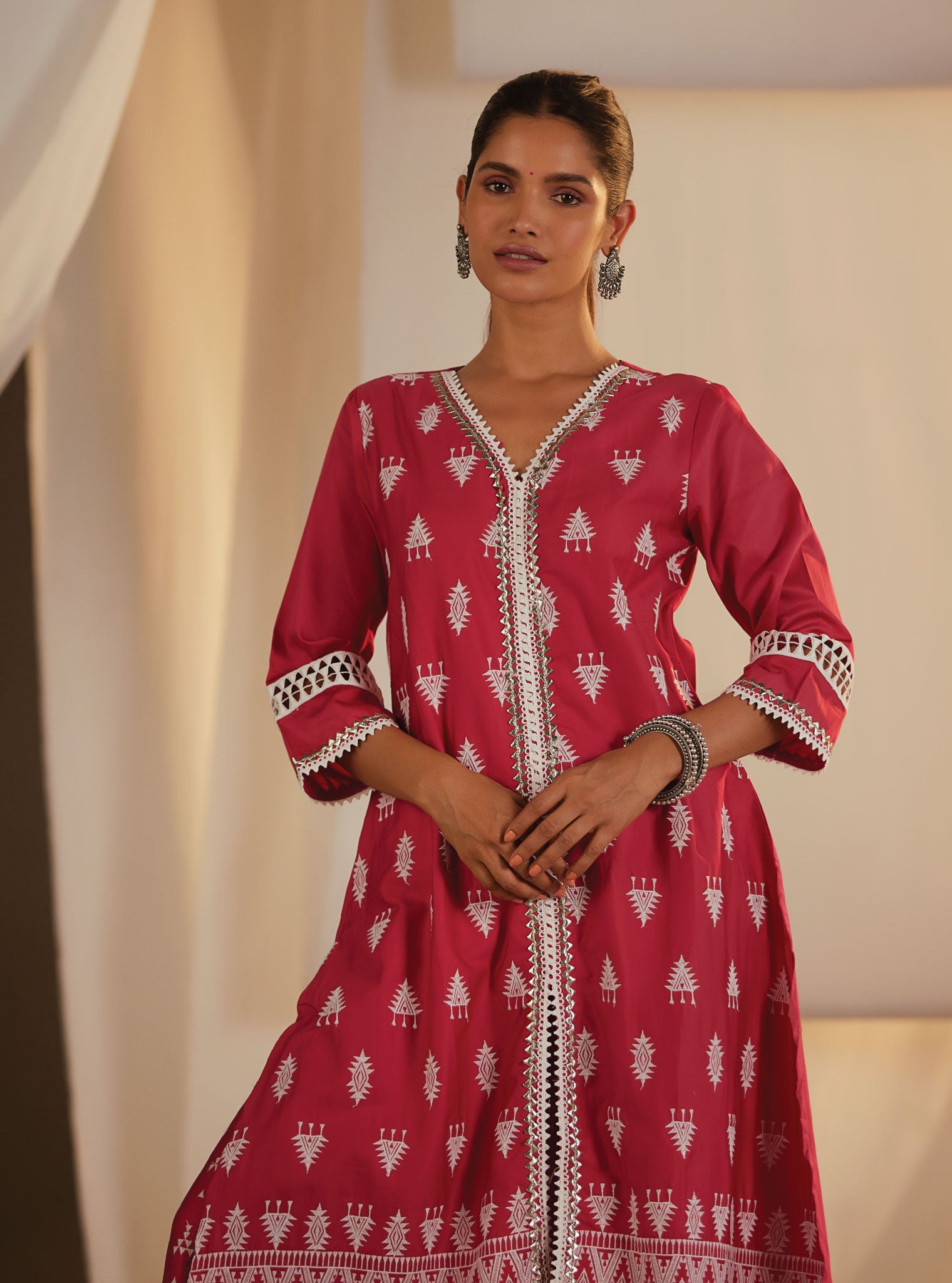 Pima Satin Nara Kurta With Nara Pyajama